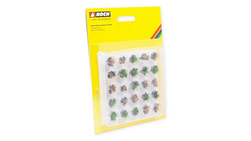 NOCH Profi-Grasbüschel „steinig“, perfekt für Modellbahn, 25 Stück, 6 mm für Spurweiten G, H0, TT, N von NOCH