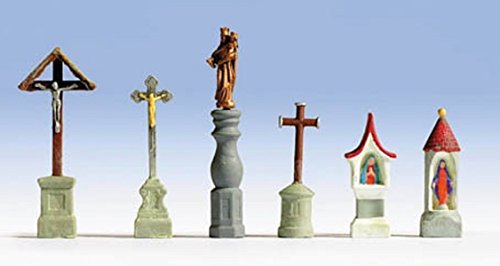 NOCH 14870 14870-NOCH-HO-Marterl und Kreuze, Farbe Weiß, M von NOCH