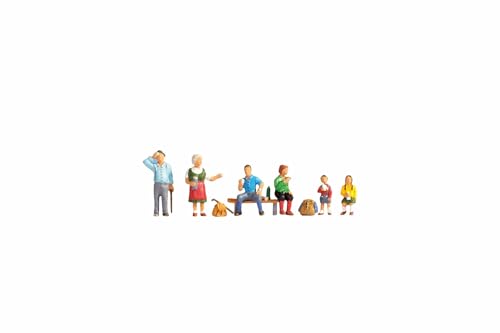 NOCH® Wanderer, Modelleisenbahn 6 Figuren-Set, 1:87 H0 handkolorierte Figuren für Dioramen und Modellbahnanlagen NOCH® Wanderer, Modelleisenbahn 6 Figuren-Set, 1:87 H0 handkolorierte Figuren für Dioramen und Modellbahnanlagen von NOCH