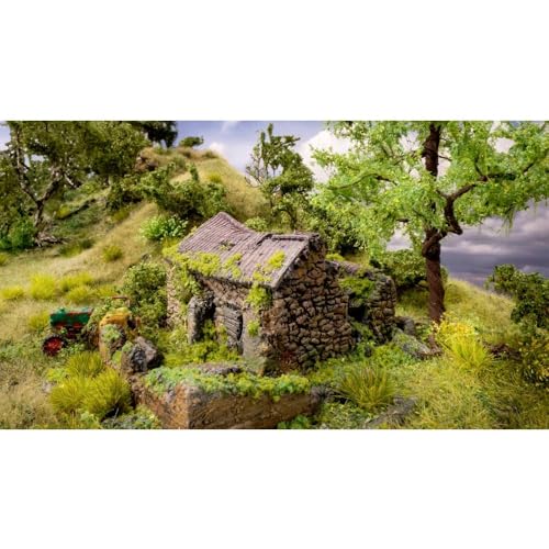 Serie Vergessene Orte Gebäuderuine Diorama für die Modelleisenbahn Spur H0, den Modell-Landschaftsbau, DIY und Fantasy Wargaming von NOCH von Noch