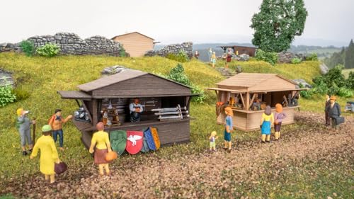NOCH Themen-Set „Mittelaltermarkt“, mit Laser-Cut Bausätzen und Figuren für H0 1:87, ideal für detailverliebte Modellbauer NOCH Themen-Set „Mittelaltermarkt“, mit Laser-Cut Bausätzen und Figuren für H0 1:87, ideal für detailverliebte Modellbauer von NOCH