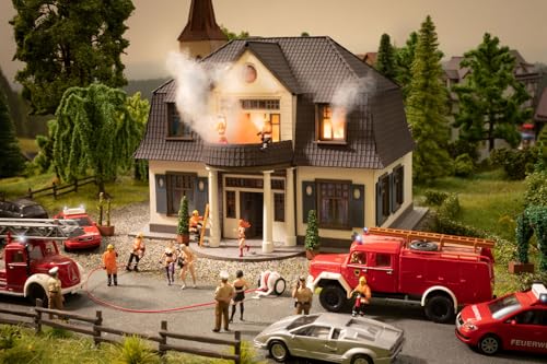 NOCH 66507 Brennendes Freudenhaus, bunt, H0 (1:87) von NOCH