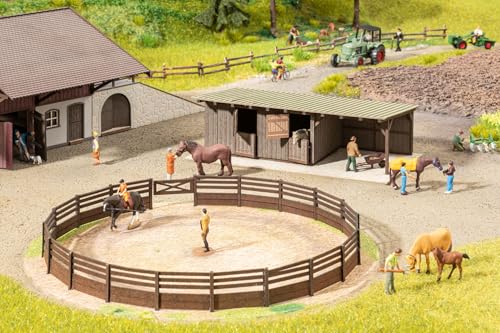 NOCH 66717 Micro-Motion Reitplatz mit Pferde Boxen, bunt von Noch