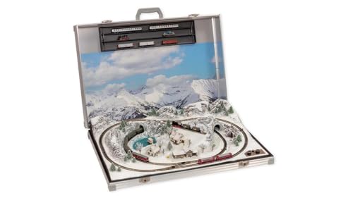 Noch 88415 Modellbahnanlage Oberstdorf (mit Minitrix® Gleisen) - N-Spur, 1:160, weiß, blau, grün - Layout, Modellbahn, 9 mm Spurweite, Kompakt, Beleuchtet, 79.5 x 54.5 x 16.0 cm von NOCH