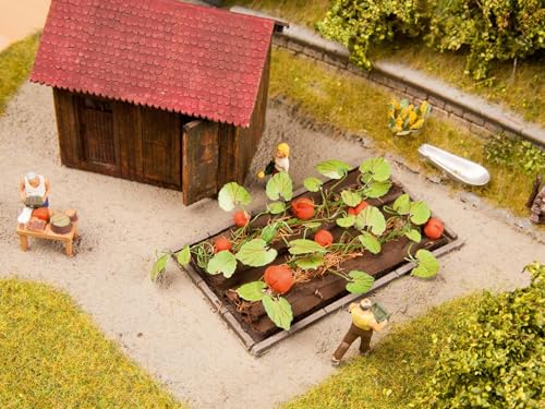 NOCH Kürbis, Modellpflanzen für Miniaturgarten, 8 Pflanzen 3 cm x 6 cm ideal für H0 und 1:87 Maßstab von NOCH