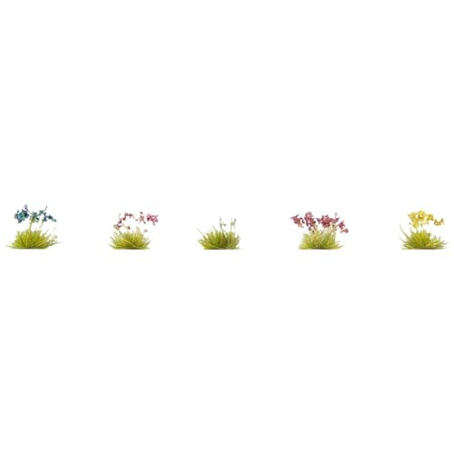 NOCH® Blumen, Bunte Pflanzen, 250 Stück Farben rot blau gelb pink weiß perfekt für Modelllandschaften, Dioramen BAU und Bastelprojekte von NOCH
