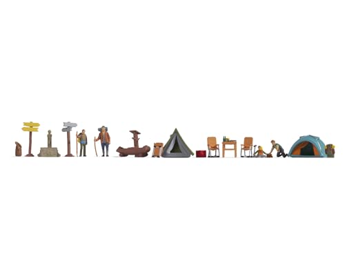 NOCH® Figuren-Themenwelt Camping Mini Figuren Set für Spur H0 Modellbau Zubehör von NOCH
