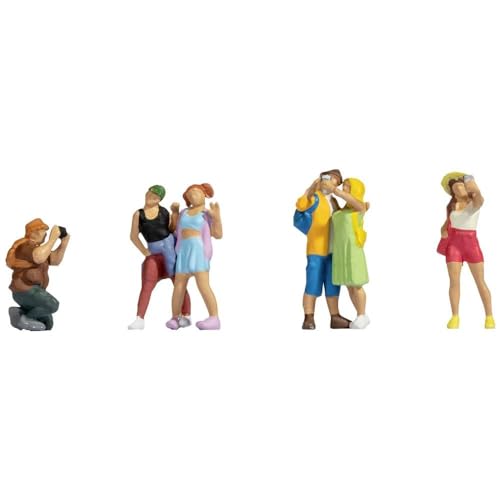 NOCH® H0 Figuren „Touristen“, handkoloriert, 1:87 Maßstab, ideal für Modelleisenbahn und Dioramen von NOCH