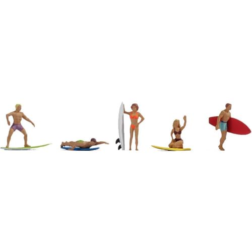 NOCH® H0 Figuren-Set „Surfer“, handkoloriert, für Modellbau in H0 und kreative DIY Projekte von NOCH