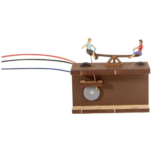 NOCH® Micro-Motion Kinderwippe, bewegliche Kinderspielplatz-Figur, 5,6 x 4,5 x 5,5 cm für die Spurweite H0 perfekt auch zum Basteln und Modellbau von NOCH