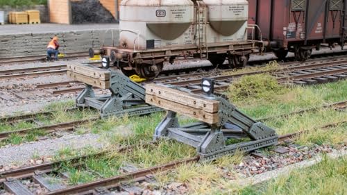 NOCH® Prellbock in realistischer Miniatur, für Modelleisenbahn Zubehör, perfekt für Spur N von NOCH