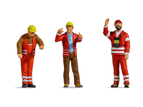 NOCH® Rangierer, handkolorierte Modellfiguren in 1:22,5 für Spurweite G, ideal für Modellbahnanlagen von NOCH