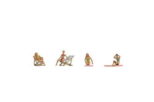 NOCH® Sonnenbad, 4 Figuren Set H0 für Modellbau, kreativ Basteln, Deko und DIY von NOCH