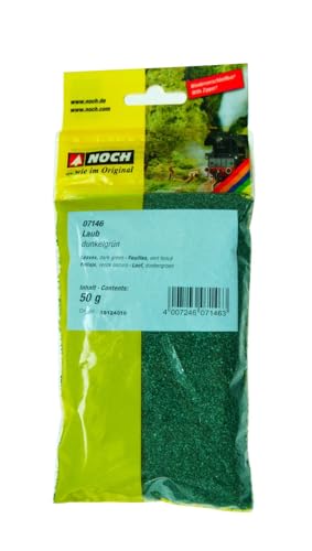NOCH Laub, dunkelgrün Feinbeutel 50 g, perfekte Modellpflanzen und Grasdekoration für H0, TT, N, Z und mehr von NOCH