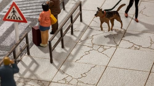 NOCH Großformat-Beton-Platten, für realistische Modellbau Gehwege und Plätze in Spur N, 54 Stück 1,3 x 1,3 cm von NOCH