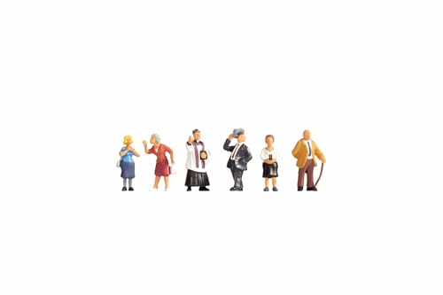 NOCH Kirchgänger, Figuren-Set aus Kunststoff 1:87 (H0) handbemalt für Modellbahn und Dioramen „stehende Mensch-Figuren“ NOCH Kirchgänger, Figuren-Set aus Kunststoff 1:87 (H0) handbemalt für Modellbahn und Dioramen „stehende Mensch-Figuren“ von NOCH