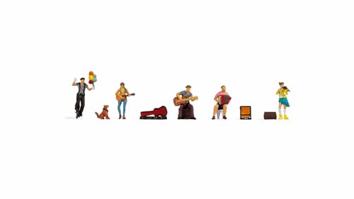 NOCH H0 Figuren Straßenkünstler, handkoloriertes Figurenset aus Kunststoff, für Spurweite H0 – Belebt Ihre Modellbahnanlage NOCH H0 Figuren Straßenkünstler, handkoloriertes Figurenset aus Kunststoff, für Spurweite H0 – Belebt Ihre Modellbahnanlage von NOCH