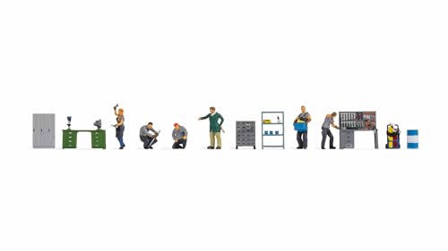 NOCH® Figuren-Themenwelt „Werkstatt“, Modelbaufiguren für H0, 1:87, ideal für realistische Dioramen von NOCH