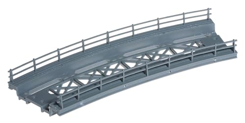 NOCH® Brückenfahrbahn, gebogen, Bausatz für realistische Modellbau Brücken, Radius 360 mm für die Spurweite H0 von NOCH