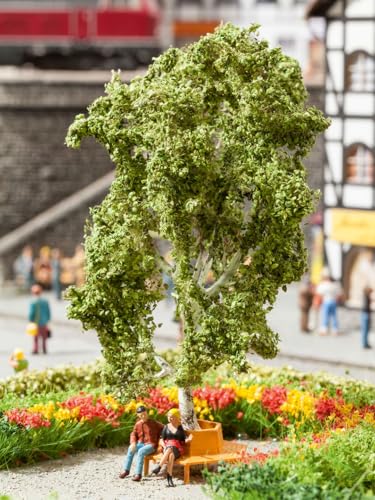 NOCH Baum mit Ruhebank, Modellbaum für Landschaftsgestaltung, 11,5 cm hoch, ideal für H0 Maßstab von NOCH