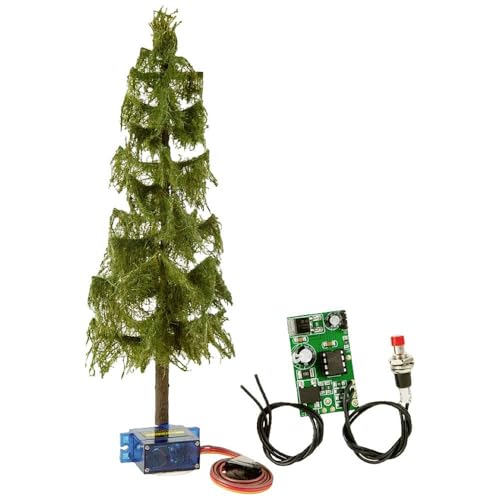 NOCH® Micro-Motion Fallender Baum „Tanne“, realistisches Modell mit Elektronik, 17 cm Höhe für H0 und TT perfekt für Modellbahnanlagen von NOCH