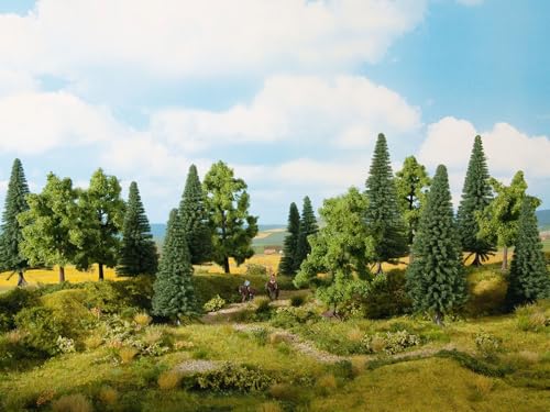 NOCH® Mischwald, realistische Modellbäume, 16 Stück 10-14 cm für Modellbau Spurweiten H0, TT NOCH® Mischwald, realistische Modellbäume, 16 Stück 10-14 cm für Modellbau Spurweiten H0, TT von NOCH