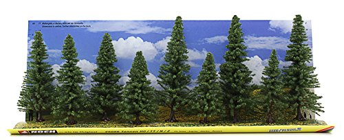 NOCH Tannen, 9 Stück, ca. 8-12 cm für Modellbau, ideal für Dioramen & Architekturprojekte in H0, TT, N und Z von NOCH