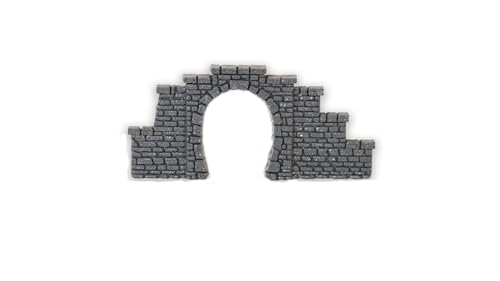 NOCH Tunnel-Portal 1-gleisig aus Kunststoff, 9 x 4 cm, 2 Stück für die Spurweite Z von NOCH