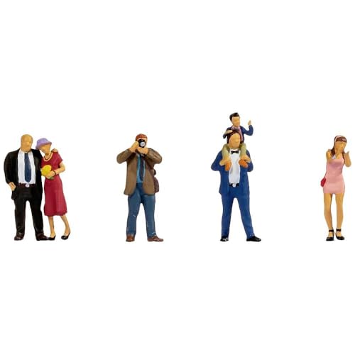 NOCH Hochzeitsgäste Figurenset, realistische Hochzeitsszene mit Handkoloriert Figuren für TT, 1:120 von NOCH