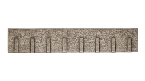 NOCH® Stützmauer, extra lang 66 x 12,5 cm, naturgetreuer Hartschaum, ideal für Modelleisenbahn H0 von NOCH
