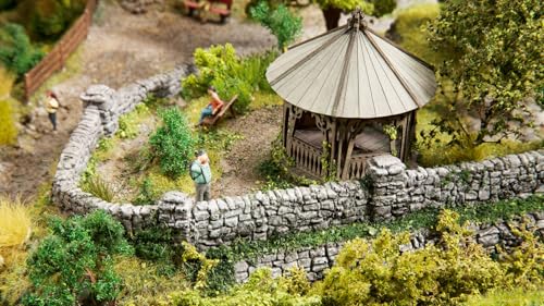 NOCH® Mauern aus Granit, handbemalte Mauer aus Struktur-Hartschaum, Modellbau Zubehör für H0, ideal für Einfriedungen von NOCH