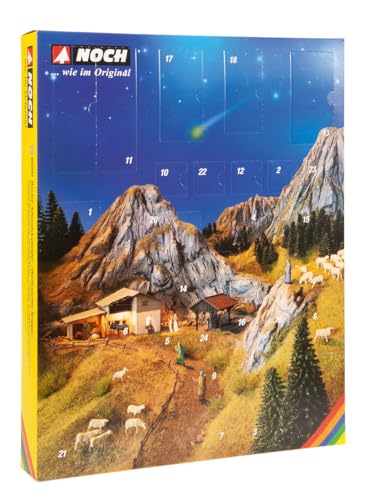 NOCH 65591 Bastel-Adventskalender “Weihnachts-Krippe”, einfarbig von Noch