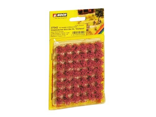 NOCH Grasbüschel Mini-Set XL „blühend“, Modellbau Pflanzendekoration für realistische Vegetation und kreativ Basteln von NOCH