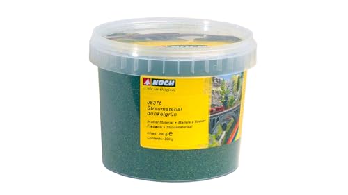 NOCH Streumaterial, dunkelgrün 200 g Dose für realistische Landschaftsgestaltung, Spurweiten G, H0, TT, N, Z von NOCH