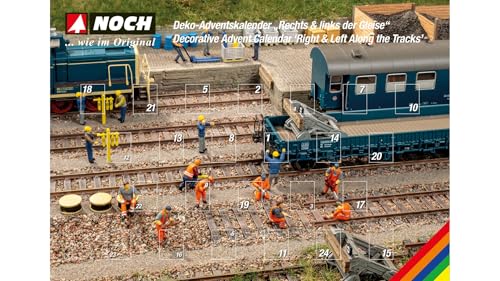 NOCH Deko-Adventskalender „Rechts & Links der Gleise“ für Modellbahn, ideal für Spur H0, kreatives Weihnachtsbasteln NOCH Deko-Adventskalender „Rechts & Links der Gleise“ für Modellbahn, ideal für Spur H0, kreatives Weihnachtsbasteln von NOCH