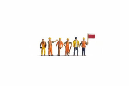 NOCH Gleisarbeiter, Modellbau Figuren-Set H0, 6 handbemalte Figuren für realistische Gleisszenen NOCH Gleisarbeiter, Modellbau Figuren-Set H0, 6 handbemalte Figuren für realistische Gleisszenen von NOCH