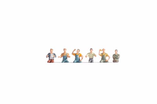 NOCH® H0 Figuren LKW-Fahrer und Beifahrer, sitzende Modellfiguren aus hochwertigem Material ohne Beine für Spur H0, ideal für Dioramen und DIY Projekte von NOCH