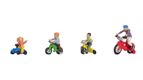 NOCH H0 Figuren Modelle „Kinder auf Kinderfahrrädern“, bewegte Figuren aus Kunststoff, H0 Maßstab für realistische Miniaturszenen NOCH H0 Figuren Modelle „Kinder auf Kinderfahrrädern“, bewegte Figuren aus Kunststoff, H0 Maßstab für realistische Miniaturszenen von NOCH