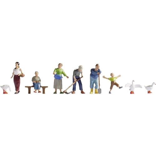 NOCH H0 Figuren Landwirte, Figuren-Set, 1:160 Spur N, Handkoloriert für ländliche Szenerien im Modellbau NOCH H0 Figuren Landwirte, Figuren-Set, 1:160 Spur N, Handkoloriert für ländliche Szenerien im Modellbau von NOCH