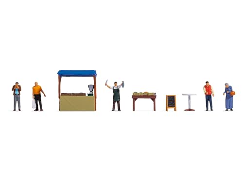 NOCH H0 Figuren-Themenwelt „Fischstand“, Handkoloriert H0 Figurenset Wochenmarkt Zubehör NOCH H0 Figuren-Themenwelt „Fischstand“, Handkoloriert H0 Figurenset Wochenmarkt Zubehör von NOCH