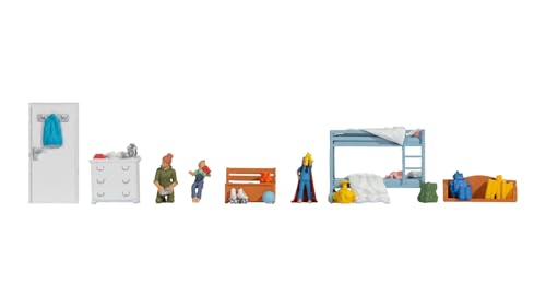 NOCH H0 Figuren-Themenwelt „Kinderzimmer“ für die Spurweite H0, perfekte Ergänzung für Modellbahnen, Dioramen und Sammler von NOCH