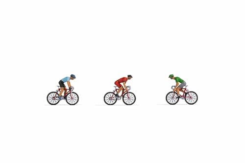 NOCH® H0 Rennradfahrer Figuren, Modellbahn Zubehör H0 1:87 ideal für bewegte Szenen von NOCH