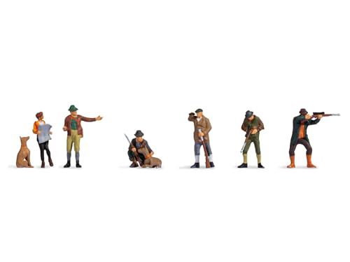 NOCH Jäger und Förster Figuren Set, detailreiche Modellbau-Figuren für Spurweite N im Wald-Szenario NOCH Jäger und Förster Figuren Set, detailreiche Modellbau-Figuren für Spurweite N im Wald-Szenario von NOCH