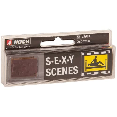 NOCH Liebesakt (Bett), Modellbau Figuren Set Erwachsene, für H0 Szenen, handkoloriert detailreiches Zubehör von NOCH