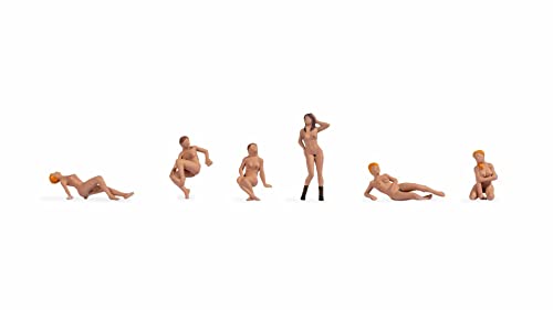 NOCH N Figuren Aktmodelle, bewegliche Miniaturfiguren aus Kunststoff, für erotische Szenen auf Modellbahnen in Spurweite N einsetzen von NOCH
