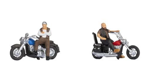 NOCH N Figuren Rocker auf Motorrädern, Action Figuren Set, 1:160 N, handkoloriert für Modellbau und Dioramen NOCH N Figuren Rocker auf Motorrädern, Action Figuren Set, 1:160 N, handkoloriert für Modellbau und Dioramen von NOCH