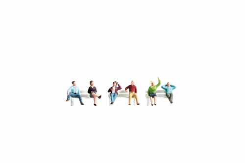 NOCH N Figuren Sitzende, handkolorierte Modellfiguren, perfekt für N-Spur Modelleisenbahnen und Dioramen, Set aus sechs Figuren NOCH N Figuren Sitzende, handkolorierte Modellfiguren, perfekt für N-Spur Modelleisenbahnen und Dioramen, Set aus sechs Figuren von NOCH