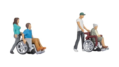 NOCH N Rollstuhlfahrer Figuren-Set, handkoloriert für Modellbahn Spur N, Moderne Inklusion für Ihre Modelleisenbahn NOCH N Rollstuhlfahrer Figuren-Set, handkoloriert für Modellbahn Spur N, Moderne Inklusion für Ihre Modelleisenbahn von NOCH