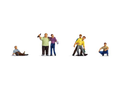 NOCH Miniaturfiguren „Betrunkene“, realistische Szenen, handkoloriert für die Spurweite TT, Dioramen und Modelllandschaften von NOCH