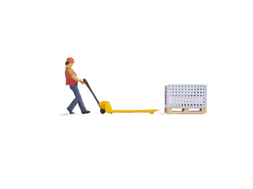 NOCH Tiny-Scenes „Lagerarbeit“, realistische Arbeitsszene, ideal für die Modellbahngestaltung H0 von NOCH